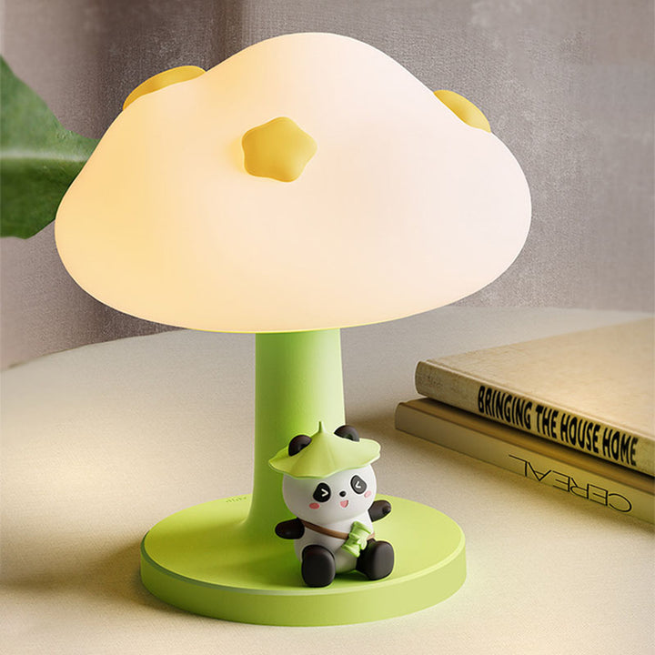 Zeitgenössische kreative Kinder Wolkenform Silikon ABS PVC LED Tischlampe für das Schlafzimmer 
