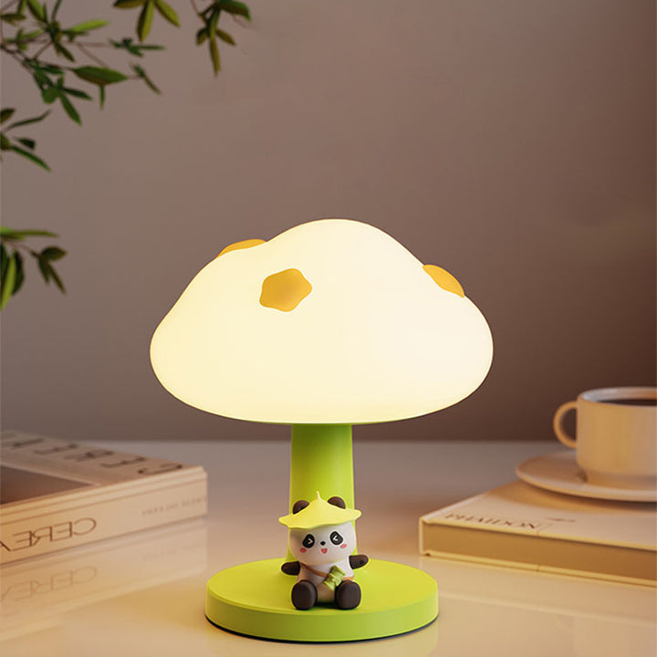 Zeitgenössische kreative Kinder Wolkenform Silikon ABS PVC LED Tischlampe für das Schlafzimmer 