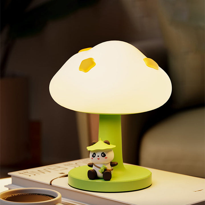Zeitgenössische kreative Kinder Wolkenform Silikon ABS PVC LED Tischlampe für das Schlafzimmer 