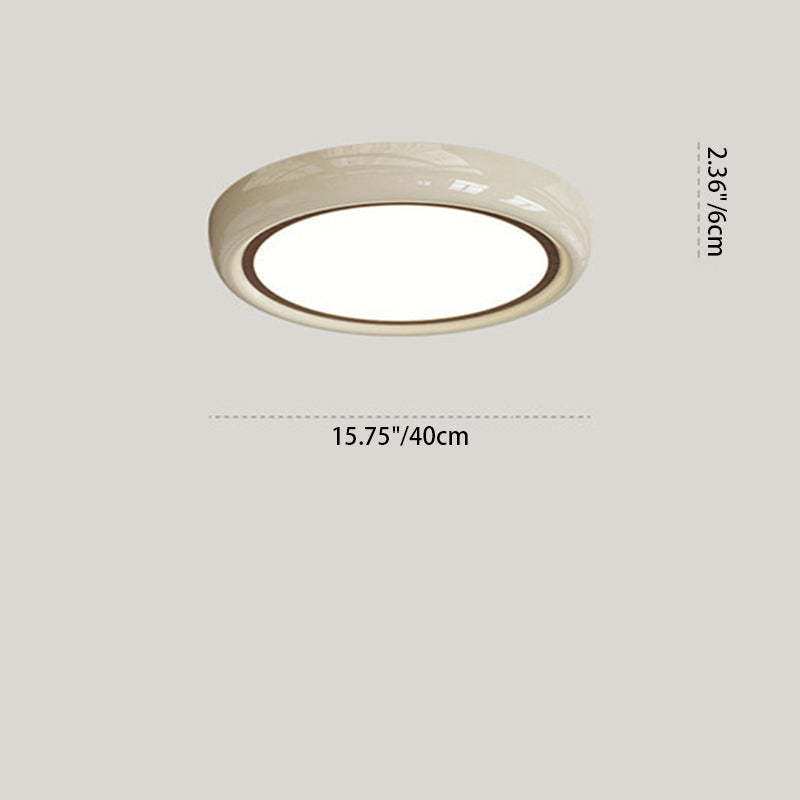 Modern Minimalist Round Acrylic Iron LED Flush Mount Ceiling Light For Bedroom