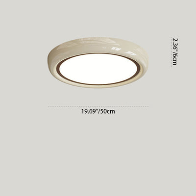 Modern Minimalist Round Acrylic Iron LED Flush Mount Ceiling Light For Bedroom