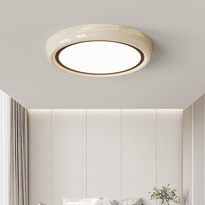 Modern Minimalist Round Acrylic Iron LED Flush Mount Ceiling Light For Bedroom