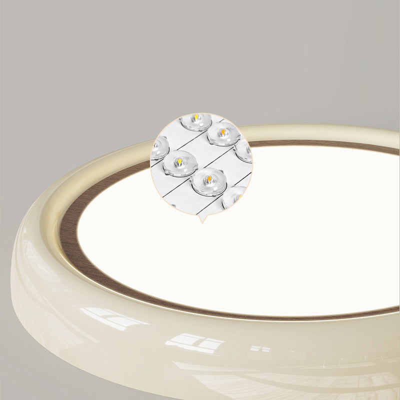 Modern Minimalist Round Acrylic Iron LED Flush Mount Ceiling Light For Bedroom