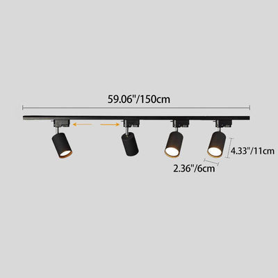 Modern Tubular Track Lighting 3/4/5 Light LED Flush Mount Lighting