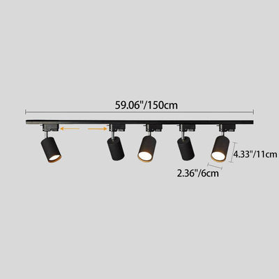 Modern Tubular Track Lighting 3/4/5 Light LED Flush Mount Lighting