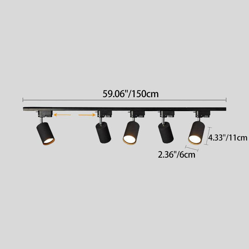 Modern Tubular Track Lighting 3/4/5 Light LED Flush Mount Lighting