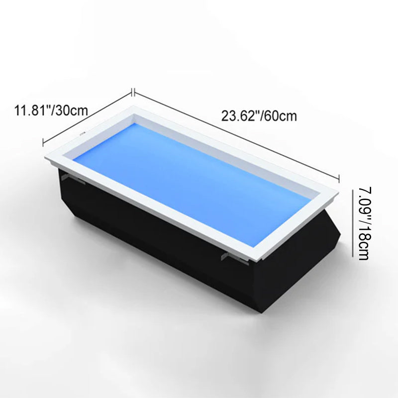 Plafonnier LED encastré bleu ciel moderne minimaliste intelligent en métal pour salon 