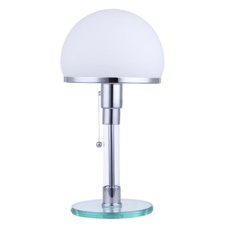 Contemporary Industrial Hemisphere Iron Glass 1-Light Table Lamp For Bedroom