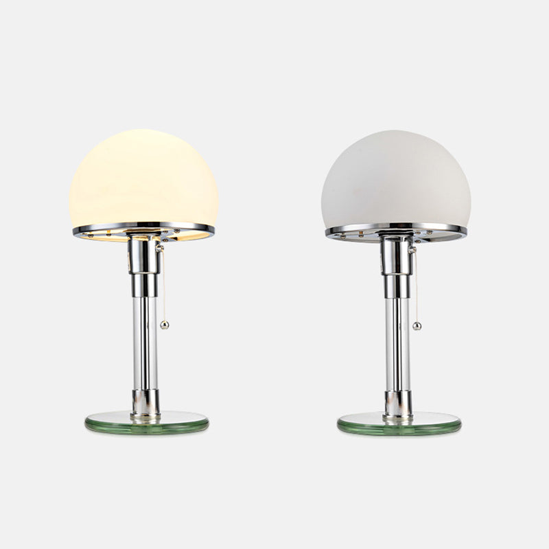 Contemporary Industrial Hemisphere Iron Glass 1-Light Table Lamp For Bedroom