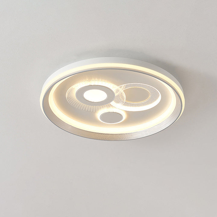 Plafonnier LED Rond en Fer Acrylique Minimaliste Moderne pour Chambre et Salon 