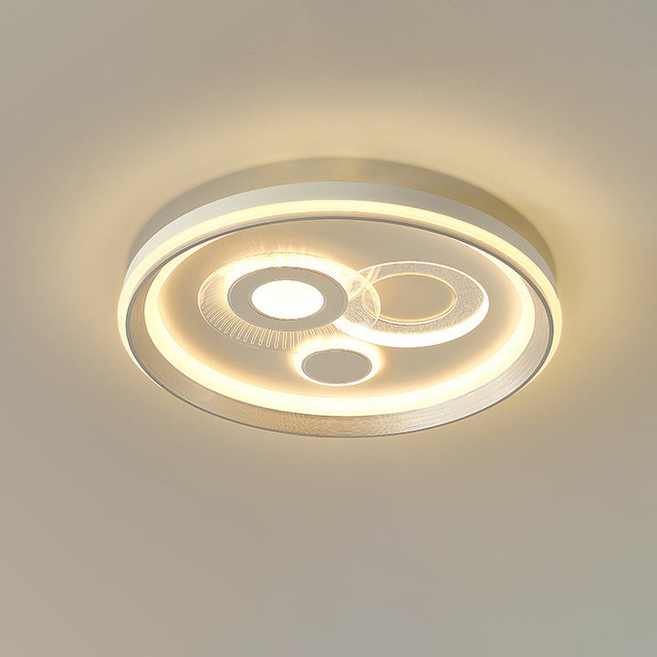 Plafonnier LED Rond en Fer Acrylique Minimaliste Moderne pour Chambre et Salon 