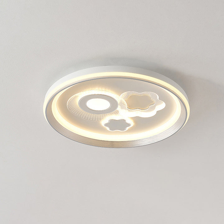 Plafonnier LED Rond en Fer Acrylique Minimaliste Moderne pour Chambre et Salon 