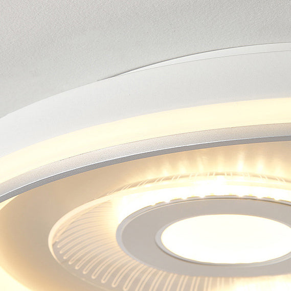 Plafonnier LED Rond en Fer Acrylique Minimaliste Moderne pour Chambre et Salon 