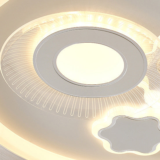 Plafonnier LED Rond en Fer Acrylique Minimaliste Moderne pour Chambre et Salon 