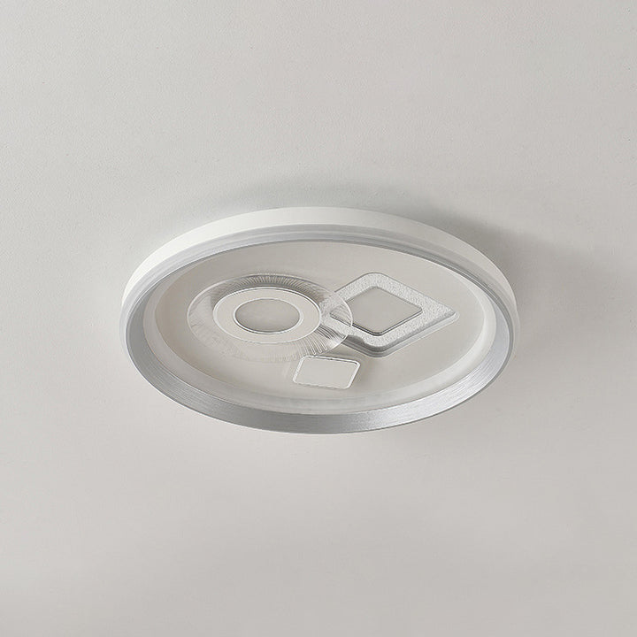 Plafonnier LED Rond en Fer Acrylique Minimaliste Moderne pour Chambre et Salon 
