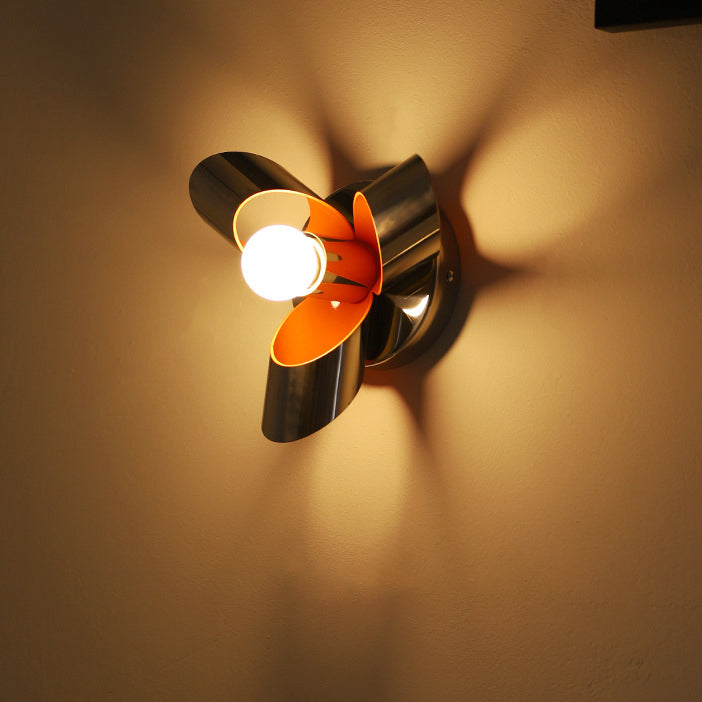 Contemporary Creative Iron Diamond & Round 1-Light Wall Sconce Lamp For Bedroom & Living Room