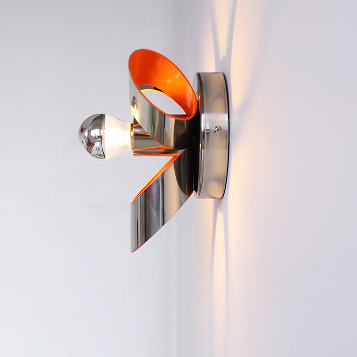 Contemporary Creative Iron Diamond & Round 1-Light Wall Sconce Lamp For Bedroom & Living Room