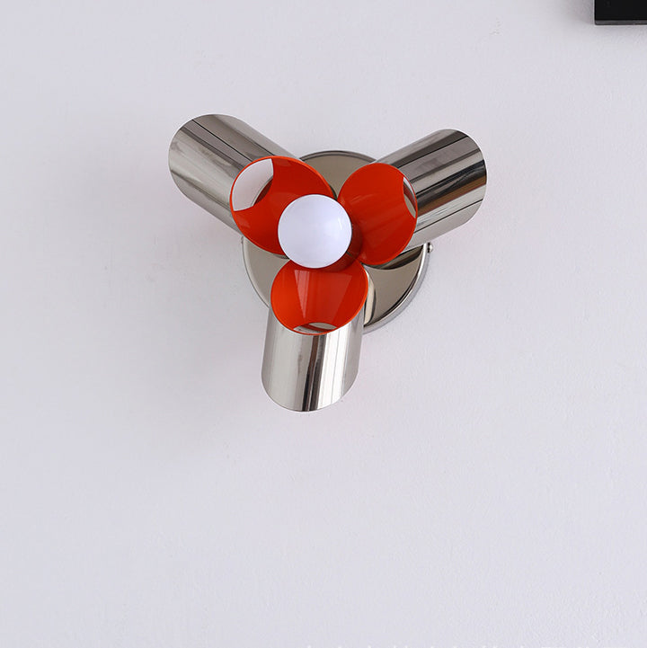 Applique murale contemporaine créative en fer diamant &amp; ronde à 1 lumière pour chambre et salon 