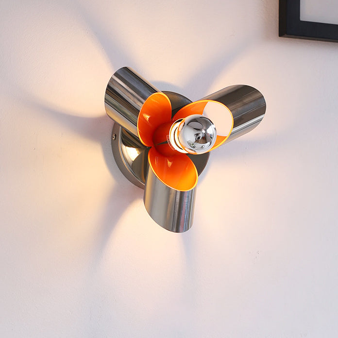 Applique murale contemporaine créative en fer diamant &amp; ronde à 1 lumière pour chambre et salon 