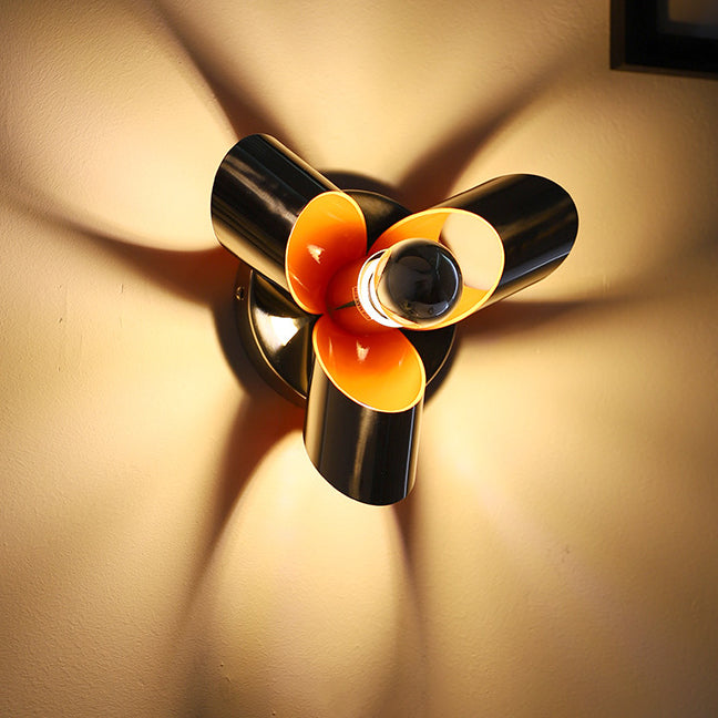 Applique murale contemporaine créative en fer diamant &amp; ronde à 1 lumière pour chambre et salon 