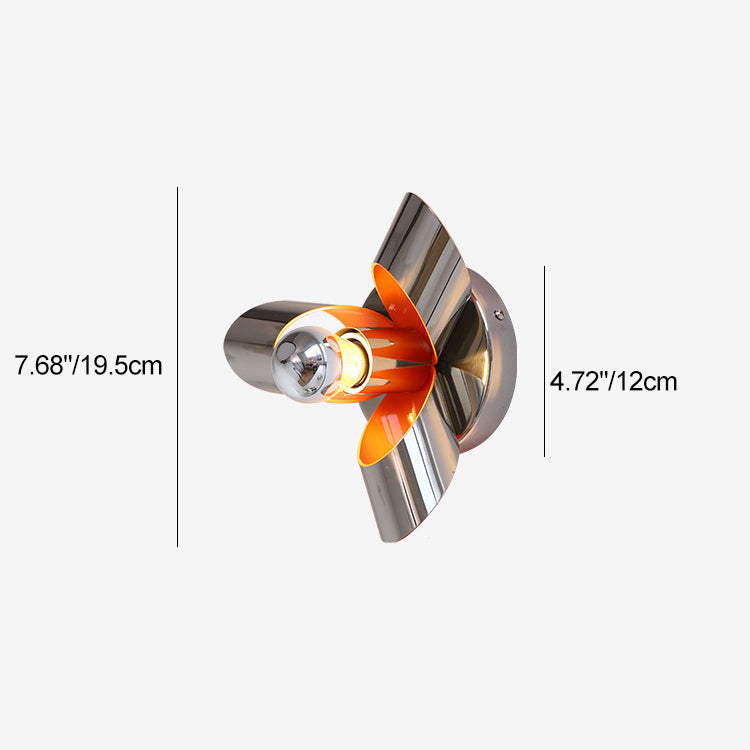 Contemporary Creative Iron Diamond & Round 1-Light Wall Sconce Lamp For Bedroom & Living Room