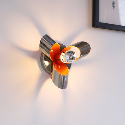 Contemporary Creative Iron Diamond & Round 1-Light Wall Sconce Lamp For Bedroom & Living Room