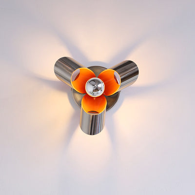 Contemporary Creative Iron Diamond & Round 1-Light Wall Sconce Lamp For Bedroom & Living Room