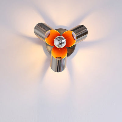 Contemporary Creative Iron Diamond & Round 1-Light Wall Sconce Lamp For Bedroom & Living Room