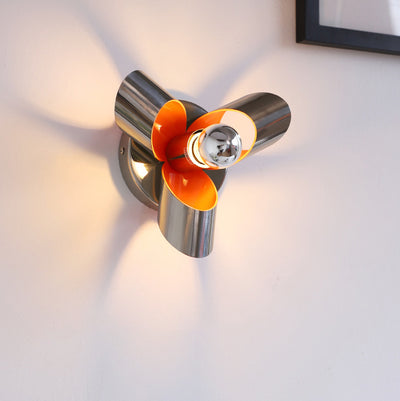 Contemporary Creative Iron Diamond & Round 1-Light Wall Sconce Lamp For Bedroom & Living Room