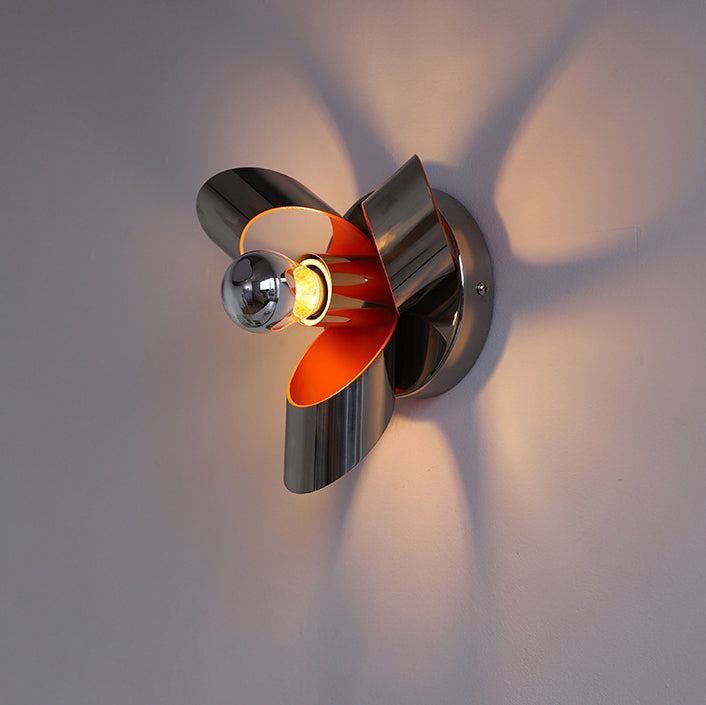 Applique murale contemporaine créative en fer diamant &amp; ronde à 1 lumière pour chambre et salon 