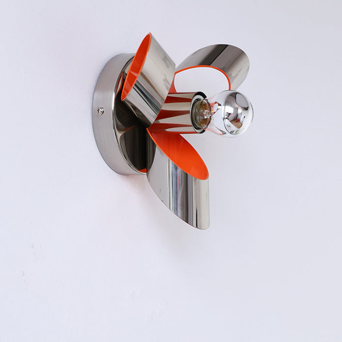 Applique murale contemporaine créative en fer diamant &amp; ronde à 1 lumière pour chambre et salon 