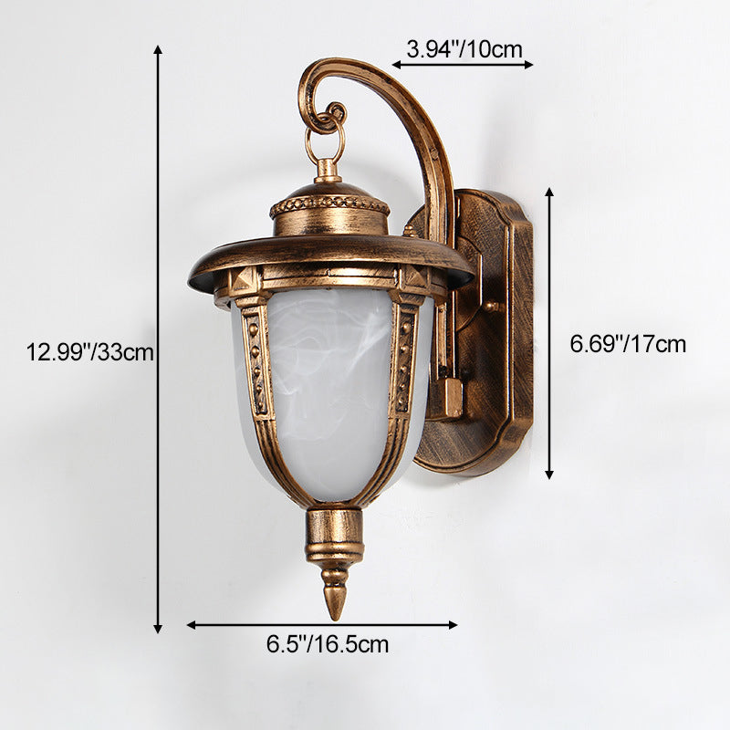 Abat-jour traditionnel européen en aluminium et verre à motifs rond sculpté 1 lumière applique murale d&