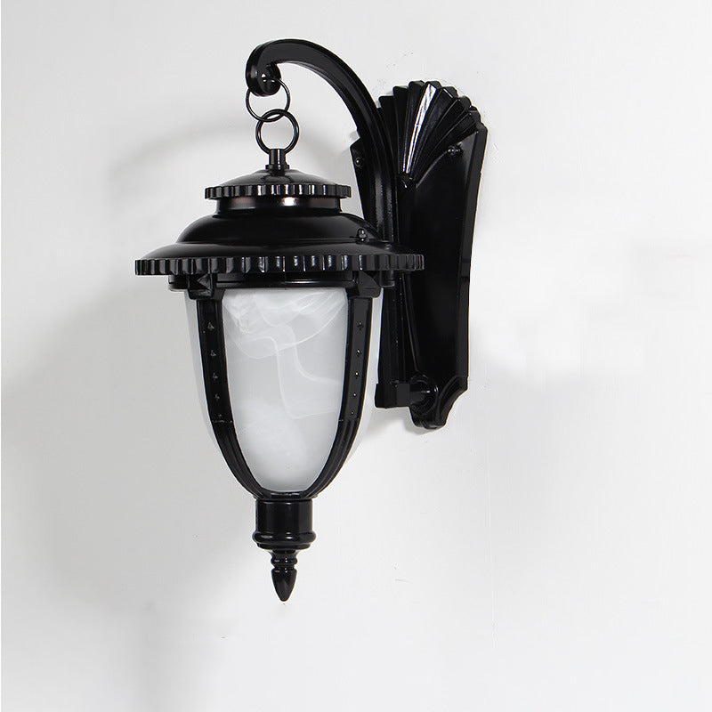 Abat-jour traditionnel européen en aluminium et verre à motifs rond sculpté 1 lumière applique murale d&