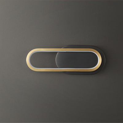 Moderne minimalistische Wandleuchte aus Messing und Acryl mit ovalem LED für Schlafzimmer und Wohnzimmer 