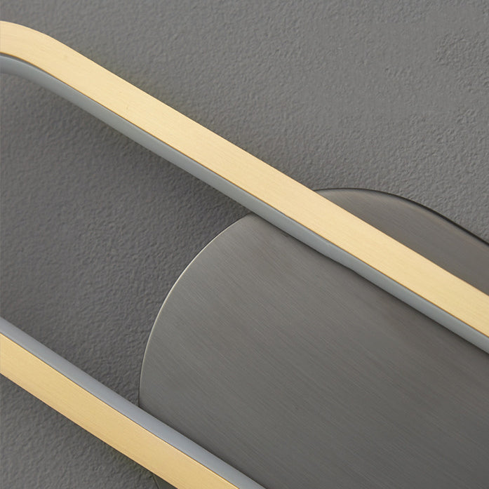 Moderne minimalistische Wandleuchte aus Messing und Acryl mit ovalem LED für Schlafzimmer und Wohnzimmer 