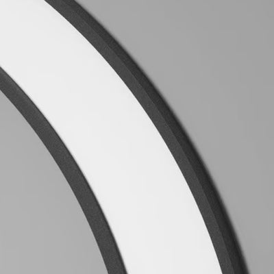 Modern Minimalist Stainless Steel & PC Round Moon LED Wall Sconce Lamp Outdoor Patio