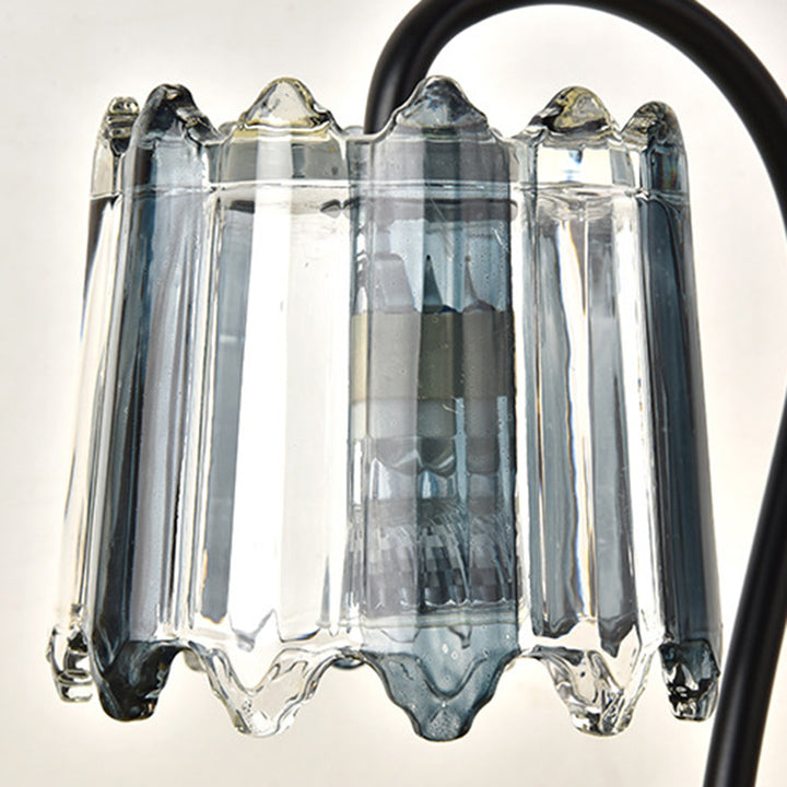 Moderne Art Deco Eisen-Glas- und Marmor-Rundbasis- &amp; Blumen-Schirm 1-Licht Aroma-Schmelzwachs-Tischlampe für Schlafzimmer &amp; Wohnzimmer 
