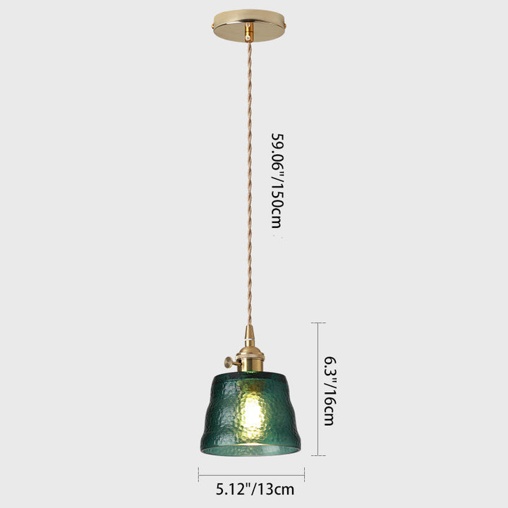 Zeitgenössische nordische Messing- &amp; Eisen-Zylindrische Mattglas 1-Licht Pendelleuchte für Schlafzimmer &amp; Wohnzimmer 