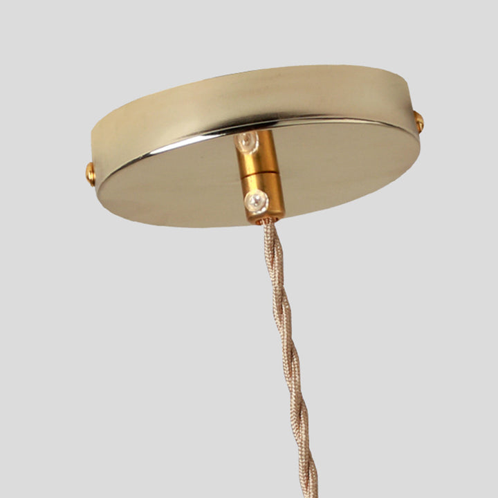 Zeitgenössische nordische Messing- &amp; Eisen-Zylindrische Mattglas 1-Licht Pendelleuchte für Schlafzimmer &amp; Wohnzimmer 