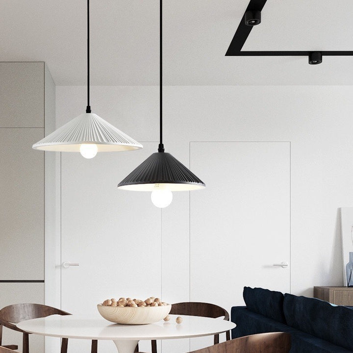 Contemporary Nordic Resin Conical 1-Light Pendant Light For Bedroom &amp; Living Room