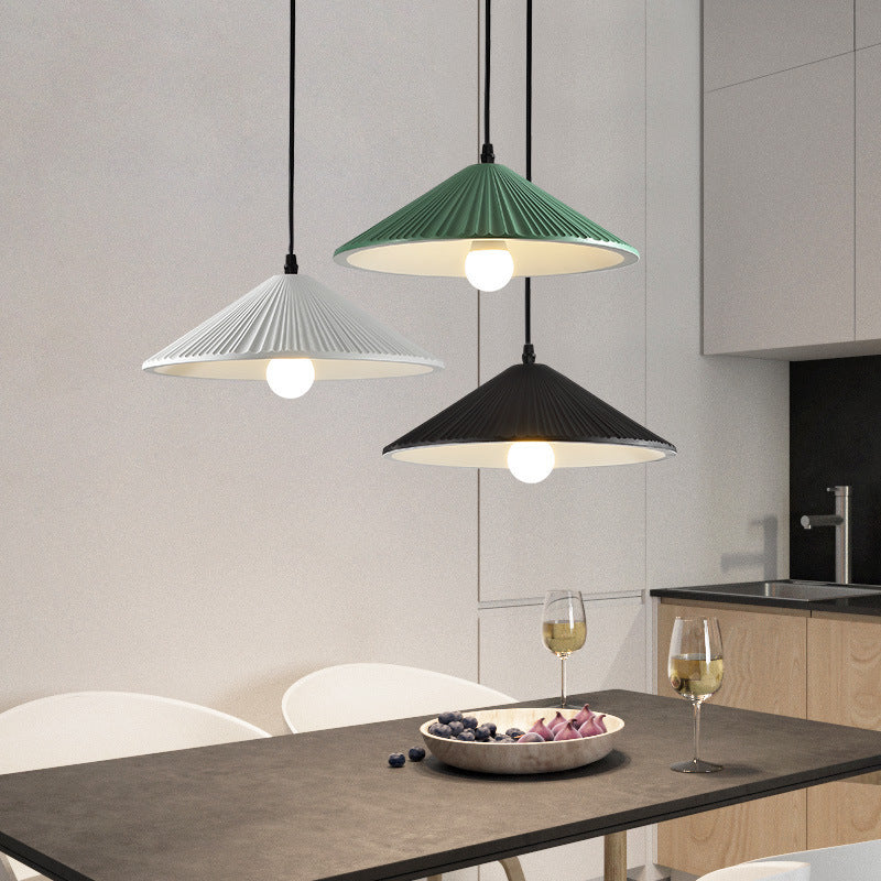 Contemporary Nordic Resin Conical 1-Light Pendant Light For Bedroom &amp; Living Room