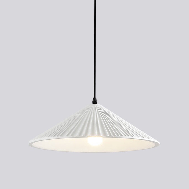 Contemporary Nordic Resin Conical 1-Light Pendant Light For Bedroom &amp; Living Room