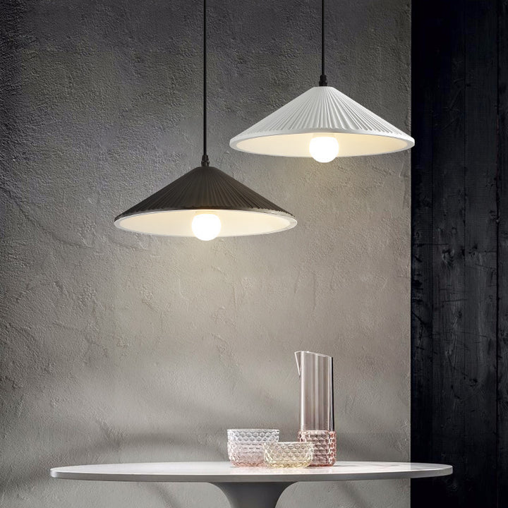Contemporary Nordic Resin Conical 1-Light Pendant Light For Bedroom &amp; Living Room