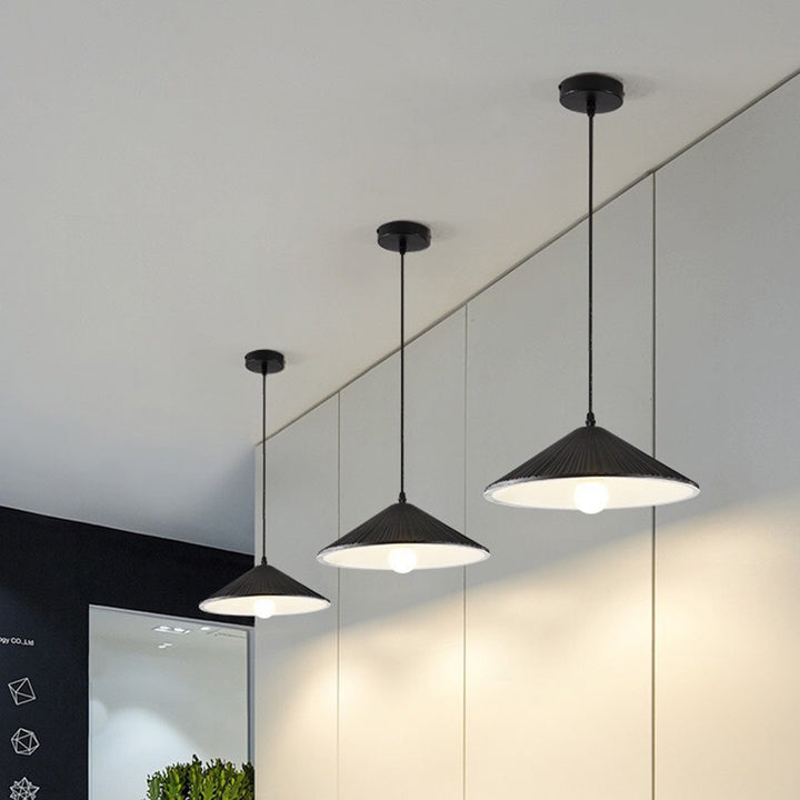Contemporary Nordic Resin Conical 1-Light Pendant Light For Bedroom &amp; Living Room