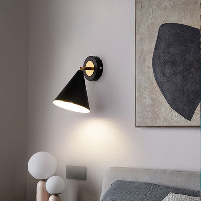 Moderner minimalistischer Wandstrahler mit drehbarem Eisenschirm, 1-flammig, für Schlafzimmer & Wohnzimmer 