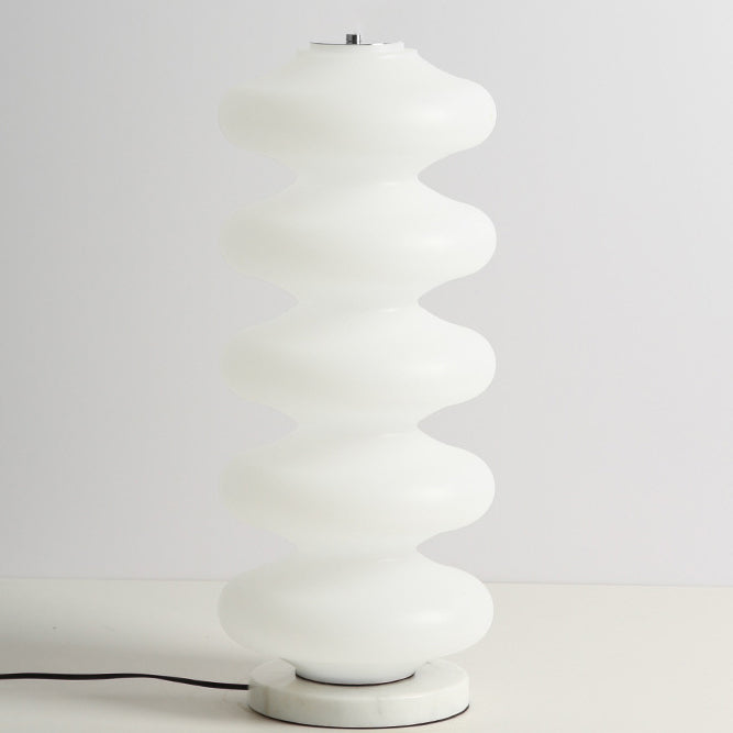 Contemporary Creative Acrylic & Marble LED Table Lamp With Multi-Oval Design For Bedroom & Living Room