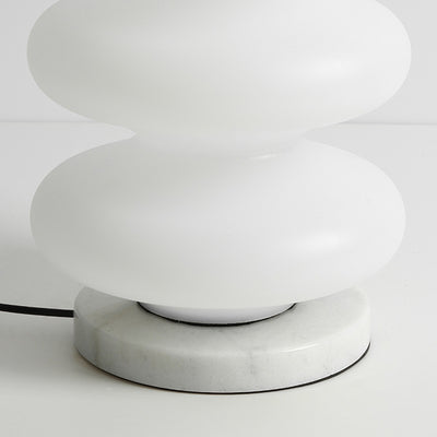 Contemporary Creative Acrylic & Marble LED Table Lamp With Multi-Oval Design For Bedroom & Living Room