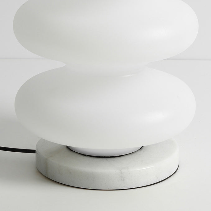 Contemporary Creative Acrylic & Marble LED Table Lamp With Multi-Oval Design For Bedroom & Living Room