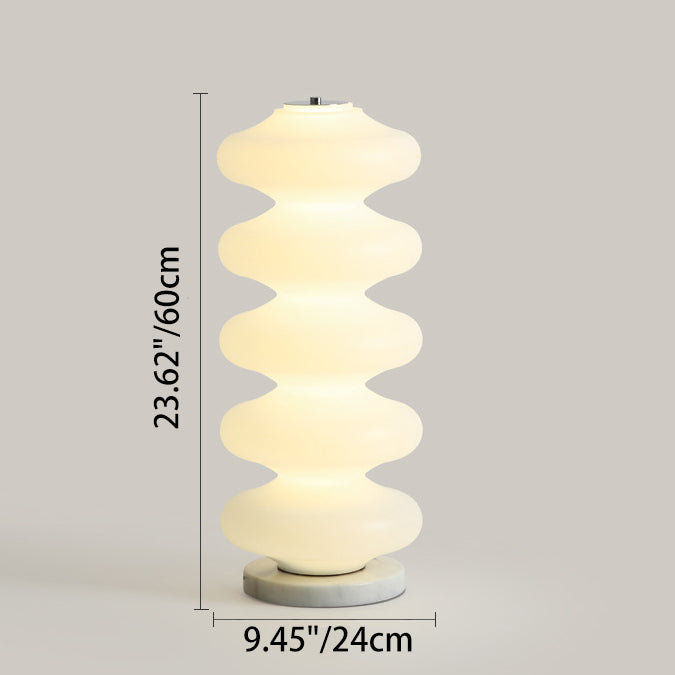 Contemporary Creative Acrylic & Marble LED Table Lamp With Multi-Oval Design For Bedroom & Living Room