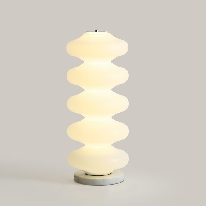 Contemporary Creative Acrylic & Marble LED Table Lamp With Multi-Oval Design For Bedroom & Living Room